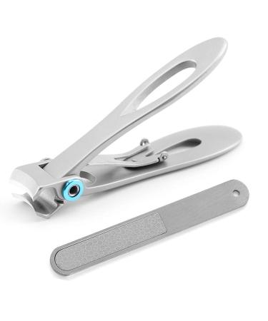 iLoveDeco Giant Nail Clippers with Nail File for Hard Thick Nails 15mm Wide Jaw Opening Curved Blades Big Size Sturdy Stainless Steel Toenail Clippers for Thick Toenails or Tough Fingernails