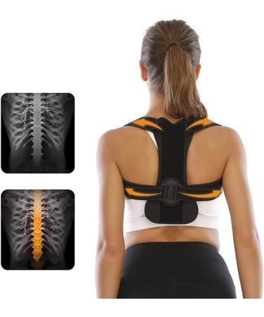 Posture Corrector Upper Back Brace Posture Corrector Clavicle Support Providing Pain Relief from Neck Back and Shoulderfor Students Children Adult Back posture One Size Black