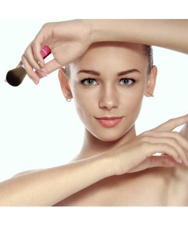 Retractable Powder Brush | Portable Nail & Face Blush Makeup Brush with Cover - Red Travel Essential | Shop Internationally - Buy Online on GoSupps.com