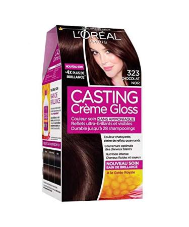 L'OREAL - Coloration - CASTING CR ME GLOSS - Chateau and fonc colors - 323 chocolate black