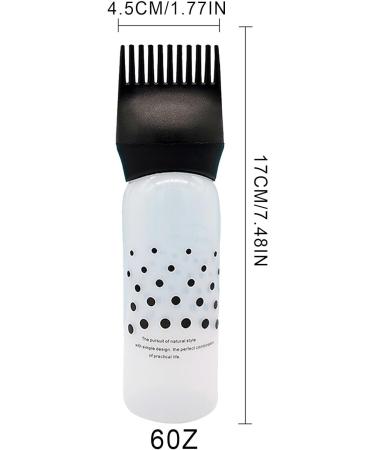 Anulely Root Comb Applicator Bottle Scalp Applicator Comb Hair Oil Applicator Bottle with Scale - Hair Oil Applicator Bottle Hair Dye Brush Bottle for Hair Dyeing Black - Buy Online on GoSupps.com