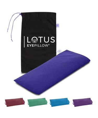Lotus Weighted Lavender Eye Pillow|Sleeping & Meditation Mask|Yoga Eye Pillow |Lavender Aromatherapy Eye Pillow | Hot or Cold Pack| Head Ache Relief | Sleep mask Relaxing Gift Men Women & Employees Royal Blue