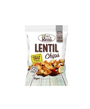 Chips Crisps Bags Collections - Deliciously light & Crispy Chips Bags (Lentil Chilli & Lemon 113g 4 Packs)