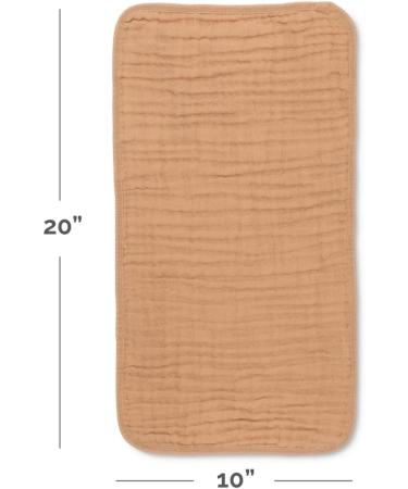 Buy Comfy Cubs Muslin Spitting Towels 10-Pack | Extra Absorbent 100% Cotton Hand Washcloths | Soft & Large Caramel Baby Towels - Buy Online on GoSupps.com