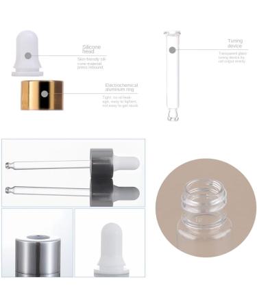 5Pcs Transparent Dropper Bottle 10ML Plastic Eye Dropper Bottles for Essential Oil Pipette Refillable - with Measured Pipette Funnel and Labels (30ml White + Gold Cap) - Buy Online on GoSupps.com