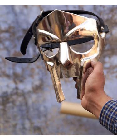 MF Doom Gladiator Mask Mad-villain 18g Mild Steel Medieval Face mask Gift Item - Buy Online on GoSupps.com