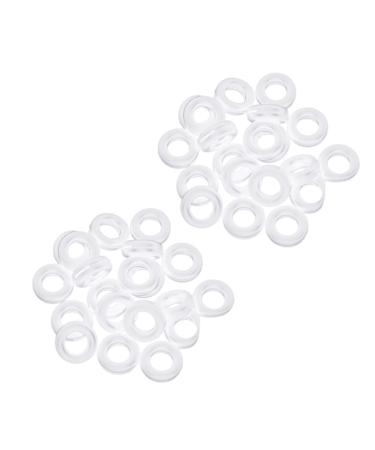 Osaladi retainer 20 pair 40 pieces silicone holder for glasses ironing tips glasses slipproof round boots glasses legs earrings silicone ring white anti-slip ring glasses silicone ring