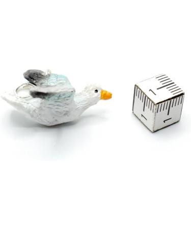 Handmade Miniblings Seagull Charm Zipper Puller - Silver-Plated Bird Jewelry for Summer Vacations | Unique Bracelet Trailer & Beggar Pendant - Buy Online on GoSupps.com
