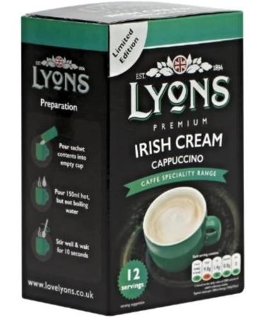 Lyons Premium Instant Coffee Bag Sachets | FabFinds Assorted Gift Mug (Irish Cream Cappuccino 4X 12Sachets) - Buy Online on GoSupps.com