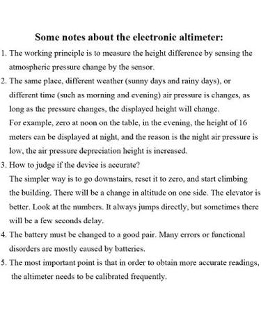 8 in 1 Electronic Digital Altimeter with Compass, Barometer, Thermometer - Multifunctional Weather Forecast Tool - Buy Online on GoSupps.com