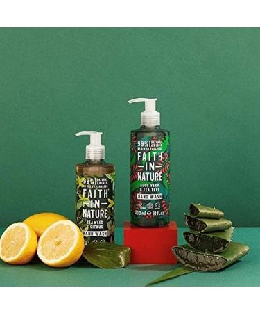 Faith In Nature Seaweed & Citrus Hand Wash 400ml - Vegan, Cruelty-Free, Detoxifying - No SLS or Parabens - Buy Online on GoSupps.com