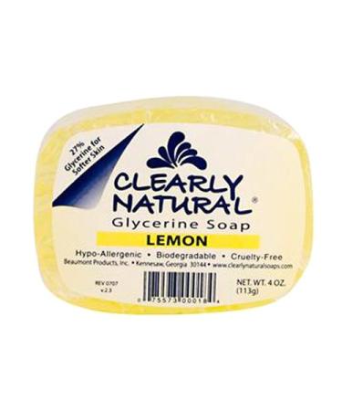 Clearly Natural Essentials Glycerine Bar Soap  Lemon  4 Ounce - Buy Online on GoSupps.com