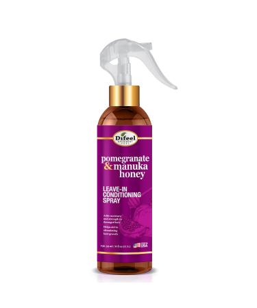Difeel Pomegranate & Manuka Honey Leave-in Conditioning Spray 8 oz. - Leave in Conditioner for Dry Damaged Hair Strengthens Adds Moisture and Stimulates Growth