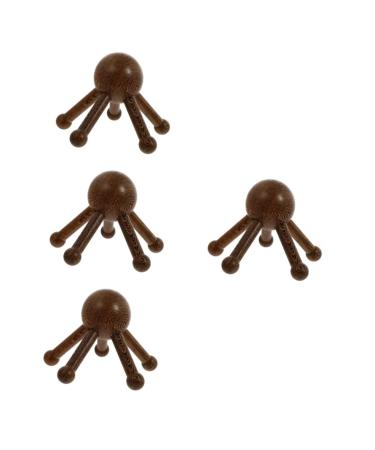 Gleavi 4 pieces Massage device with five claws massager for the scalp trigger point massage clerk scratchy massage brush deep massage device handy W scher tools Wenge