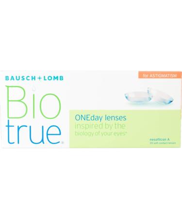 Bausch + Lomb Biotrue Oneday for astigmatism daily lenses toric contact lenses soft 30 pieces BC 8.4 mm / dia 14.5 / Cyl-2.25 / axis 160 / +3.25 Dioptries