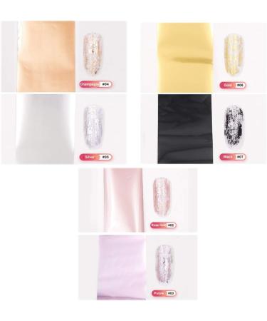 BornBeauty 7 Colors Rose Gold Nail Foils Starry Sky Glitter Transfer Stickers - Holographic Nail Art Tips - Buy Online on GoSupps.com