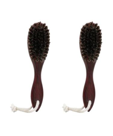 Grendly 2X Horse Hair Wave Hair Beard Brush Hair Comb Large Curved Comb Men Natural Hair Combs Hair Styling Tools