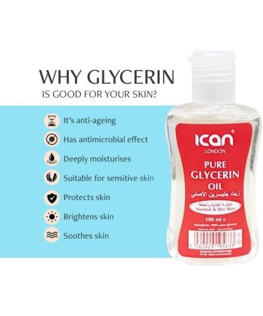 ican London Pure Glycerine Oil For Normal & Dry Skin 100ml - Buy Online on GoSupps.com