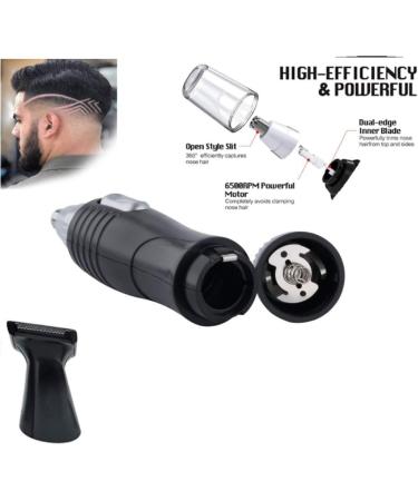 Nose Ear Hair Trimmer 2-in-1 | Water Resistant Hypoallergenic & Stainless Steel - Perfect for Mustache Eyebrows Armpits & Sideburns - Buy Online on GoSupps.com