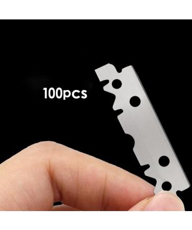 Fenteer 100x Stainless Steel Razor Blades - Sharp Manual Single Edge Blades for Beard Trimming | International Shipping Available - Buy Online on GoSupps.com