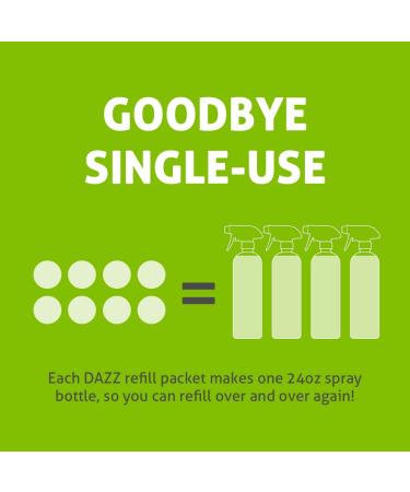 DAZZ Natural Cleaning Tablets - All-Purpose Cleaner Refill (4x32oz) - Eco-Friendly & Easy Use - Buy Online on GoSupps.com