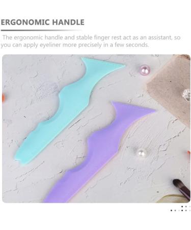 Silicone Beauty Ruler Silicone Molds Eye Wing Stencil Eyeshadow Travel Storage Bag Protection Violet - Buy Online on GoSupps.com