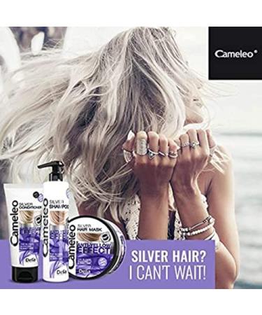 Cameleo Silver Flushing Shampoo - No Yellow Tones for Blonde Gray & White Hair - UV Protection - 200ml - Paraben-Free Intensive Care - Buy Online on GoSupps.com