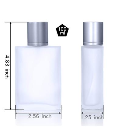 2 Pack 100ml Frosted Glass Spray Bottles with 4 Free Perfume Dispensers - Buy Online on GoSupps.com