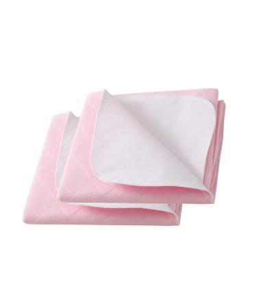 Beedsooth 2 Set waterproof washable incontinence pad 70 90cm breathable suction fleece softness incontinence pad for children or adults pink pink 70x90cm double pack