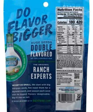Bigs Hidden Valley Zesty Ranch Flavour Sunflower Seeds 152g (5.35 OZ) - Buy Online on GoSupps.com