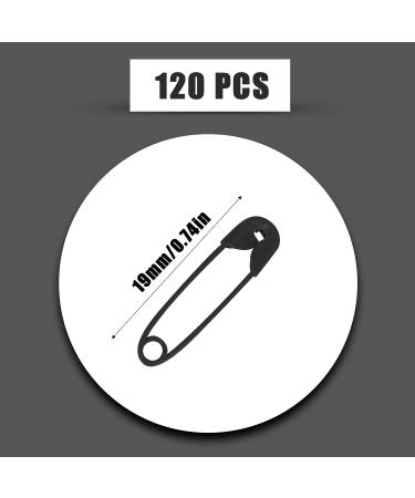 120 Pcs 19mm Black Mini Safety Pins for Art Craft, Sewing & Jewelry Making - KINBOM - Buy Online on GoSupps.com