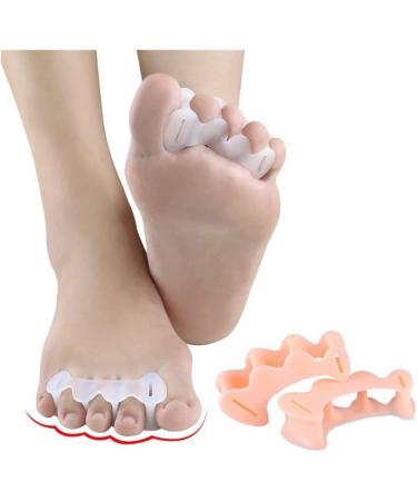 ANIPOL Silicone Toe Caps - 1 Pair, Three-Hole Design for Hallux Valgus, Corrector Pedicure Toe Separator - White - Buy Online on GoSupps.com