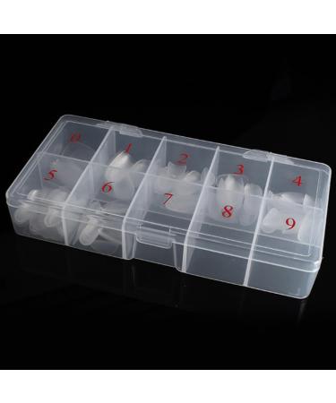 OLACD Grids Tip Box 10 Organizer Art Nail Transparent Reusable Number Empty Clear Nail Plastic Display False Number - Buy Online on GoSupps.com