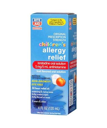 Rite Aid Loratadine Antihistamine Syrup Children 4 oz.