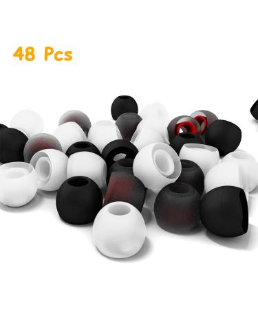 48-Piece Replacement Silicone Earplugs - Noise Insulation Ear Pads for In-Ear Headphones | 4 Colors 3 Sizes (S/M/L) - Universal Fit - Buy Online on GoSupps.com