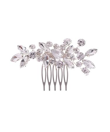 PLABBDPL Bridal Crystal Hair Comb Rhinestone Hair Comb Hair Slides Hair Comb Slides Non-Slip Comfortable Hair Clips Pins Party Festival Wedding Hair Accessories for Women and Girls