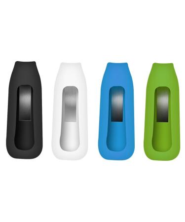 EverAct Clip Compatible with Fitbit One (Set of 4) 4 Pack:BLACK WHITE BLUE GREEN