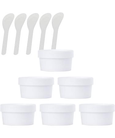 empty jars with lids cosmetic jar B0CKBVKX5Z6 PC Empty 200ml Pink Facial Mask Wide Mouth Plastic Jars 200g Leakproof Cosmetic Pot Container with Lids with 6 PC Spatula (Color : Roze Size : 100ml) (