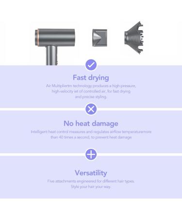WHALER S Professional Ionic Hair Dryer - 1400W 4 Speeds Diffuser & Concentrator - Ideal for Home & Travel - Buy Online on GoSupps.com