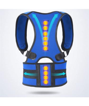 DFHBFG Men Women Corrective Vest Posture Corrector Shoulder Back Orthopedic Brace Scoliosis Back Support Belt(S Code) S code Blue