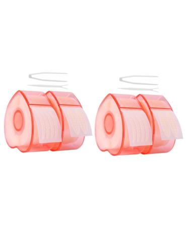 FOMIYES Tape 4 Rolls Double Eyelid Sticker Lifting Belt Eyelid Stickers Droopy Eye Lifter Strips Heart-shaped Double Eyelid Glue 1 count (Pack of 1) As Shownx2pcs