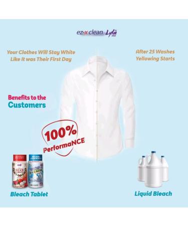 EZ-X CLEAN Ultra Concentrated Bleach Tablets - 40 Count Ocean Breeze Scent - Phosphate Free Formula for Laundry and Multipurpose Cleaning - Buy Online on GoSupps.com