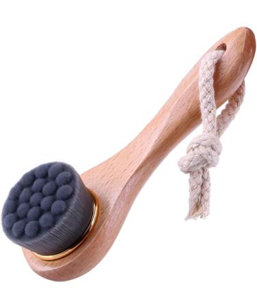 Facial Cleansing Brush Manual Face Brush Bamboo Charcoal Bristles Wooden Handle Deep Pore Exfoliation Wash Makeup Massaging Brush Manual Face Brush - Buy Online on GoSupps.com