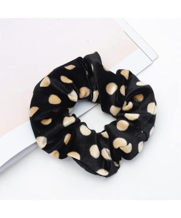 Hair Scrunchies Soft Satin Elastic Soft Hair Ties Scrunchy Hair Bands Ponytail Women Girls Lady Children Point Dot Scrunchy Wave Point - Buy Online on GoSupps.com