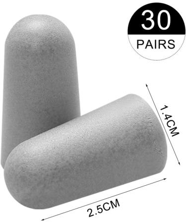 Buy 30 Pairs of Ultra Soft Earplugs for Sleep - 38dB SNR Noise Reduction Foam Ear Plugs for Shooting Snoring & Studying | International Shipping Available - Buy Online on GoSupps.com