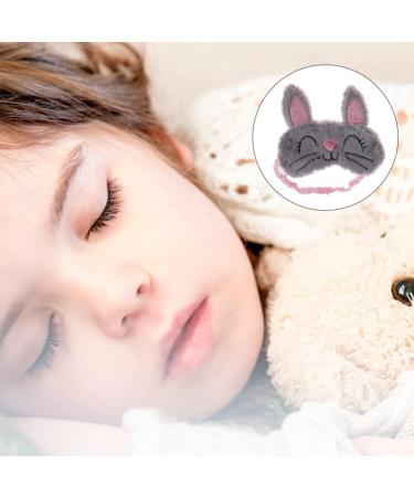 2pc Cartoon Eyepatch Masks - Cute Animal Design for Girls, Women - Plush Rabbit Eye Cover for Sleep and Shade - Grey - Buy Online on GoSupps.com
