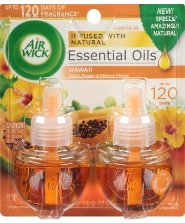 Air Wick Hawaii Scented Oil Refills - 2x0.67oz Essential Oils Air Freshener | International Shipping Available - Buy Online on GoSupps.com