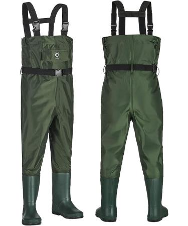 TIDEWE Kids Waterproof Chest Waders with Boot Hanger - Green 6/7 Little Kid - Buy Online on GoSupps.com