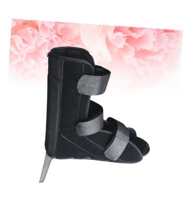 Ankle Fixed Shoes for Strain Care | Adjustable Ankle Brace Support & Medical Boot for Sprains - Black - Buy Online on GoSupps.com