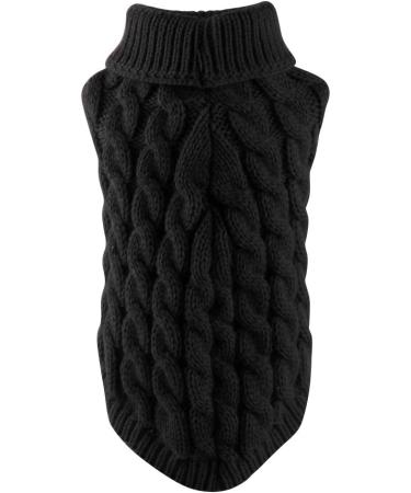 Wocharm Knitted Jumper Sweater for Small Dogs and Cats - Winter Warm Pet Clothes (Black XL) - Buy Online on GoSupps.com